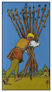 Ten of Wands - Rider Waite