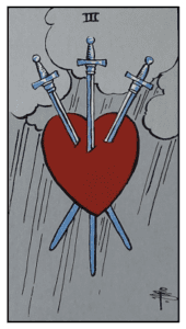 Three of Swords - Rider Waite