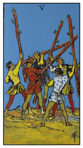 Five of Wands - Rider Waite
