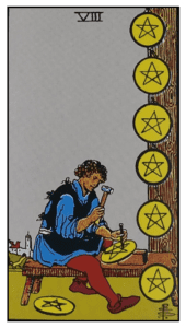Eight of Pentacles - Rider Waite